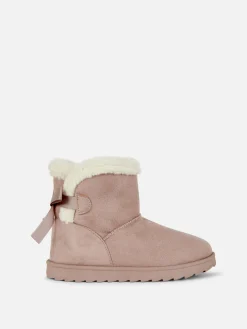Bow Back Plush Lined Boots