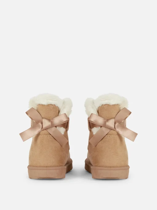 Bow Faux Fur Boots