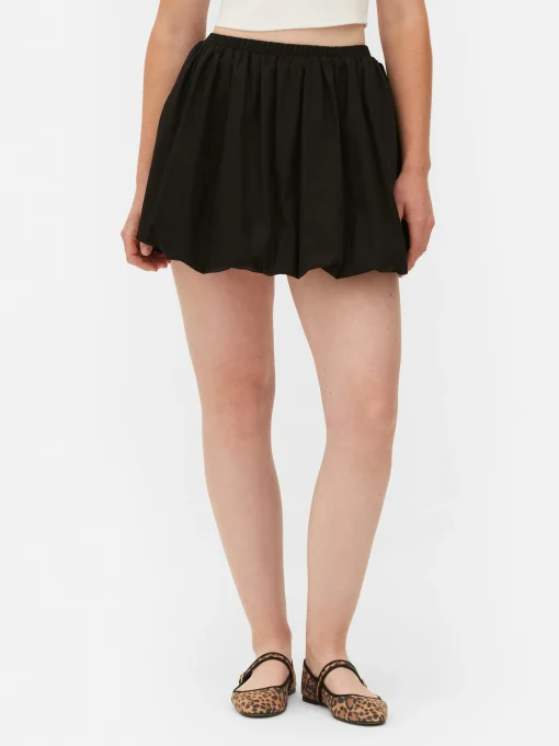 Bubble Hem Mini Skirt