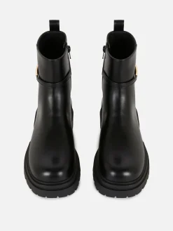 Buckle Detail Ankle Boots