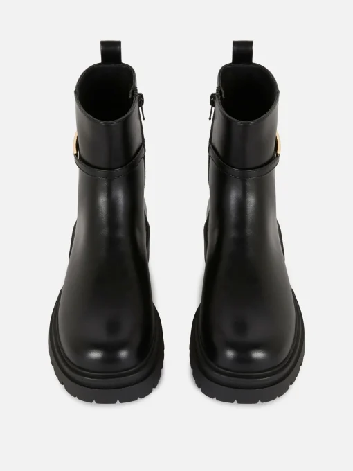 Buckle Detail Ankle Boots