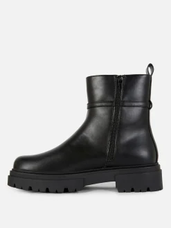 Buckle Detail Ankle Boots