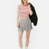 Buckle Pleated Mini Skirt