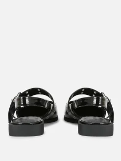 Buckle Slingback Ballerina Flats