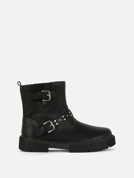 Buckle Strap Ankle Boots