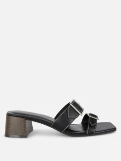 Buckled Block Heel Sandals
