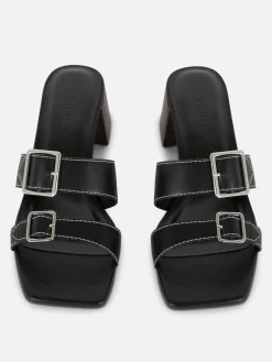 Buckled Block Heel Sandals