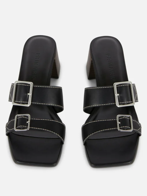 Buckled Block Heel Sandals
