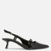 Buckled Patent Kitten Heels
