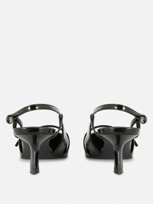 Buckled Patent Kitten Heels