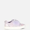 Butterfly Glitter Faux Fur Trim Sneakers
