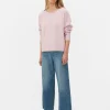Button Shoulder Boatneck Sweater
