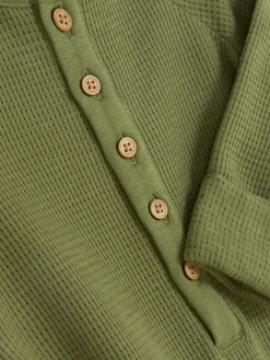 Buttoned Waffle Romper