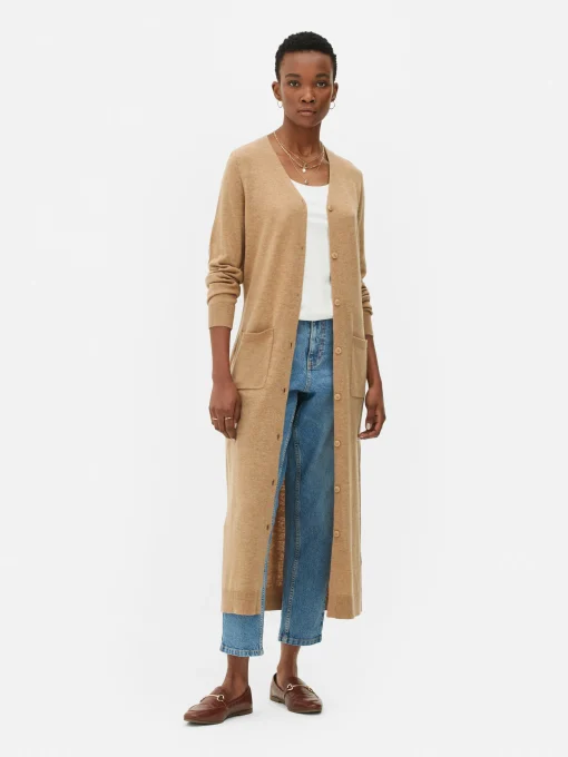 Button-Up Maxi Cardigan