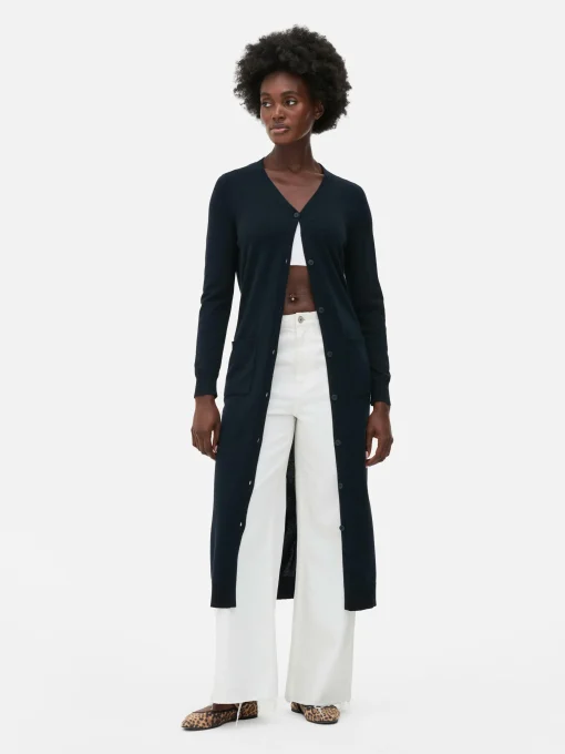 Button-Up Maxi Cardigan
