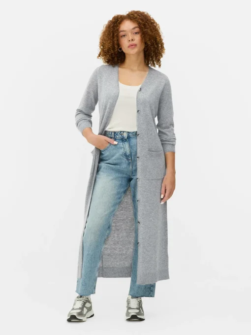 Button-Up Maxi Cardigan
