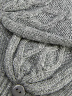 Cable Knit Flip-Top Fingerless Gloves