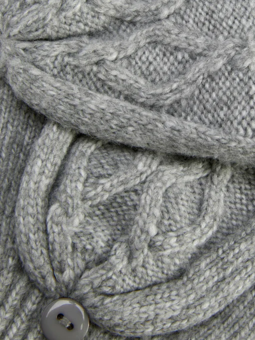 Cable Knit Flip-Top Fingerless Gloves