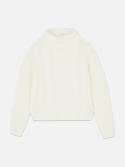 Cable Knit Roll Neck