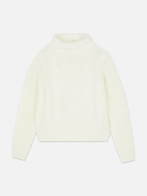 Cable Knit Roll Neck