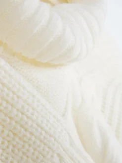 Cable Knit Roll Neck