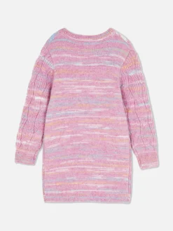 Cable Knit Sweater Dress And Tights Set