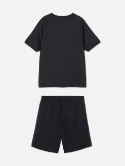 Camo Active T-Shirt And Shorts Set