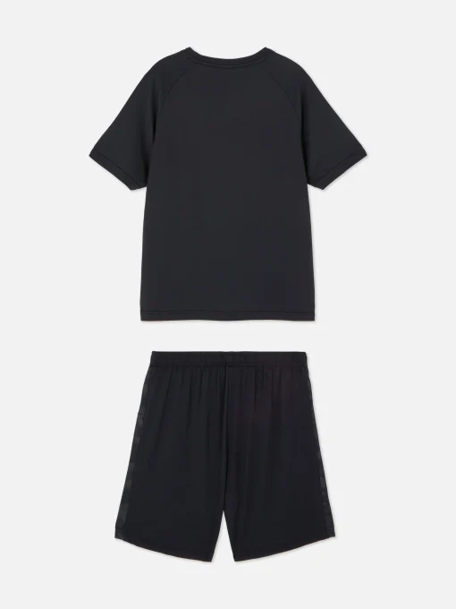 Camo Active T-Shirt And Shorts Set