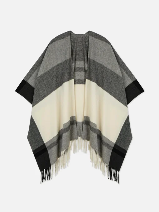 Check Design Cape Scarf