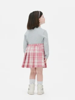 Check Pleated Skirt