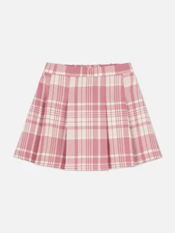 Check Pleated Skirt