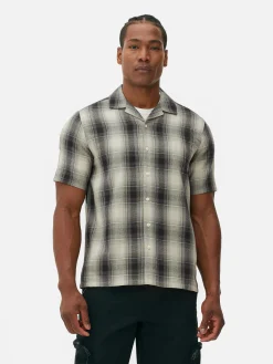 Check Textured Short Sleeve Shirt