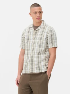Check Textured Short Sleeve Shirt