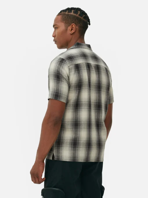 Check Textured Short Sleeve Shirt