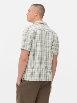 Check Textured Short Sleeve Shirt