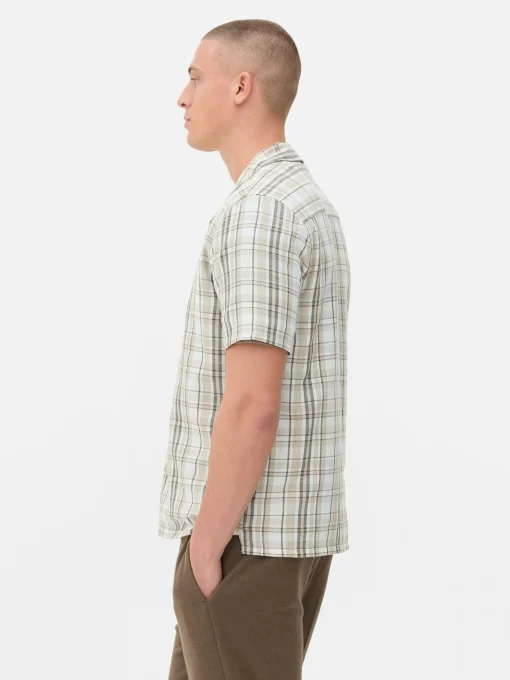 Check Textured Short Sleeve Shirt