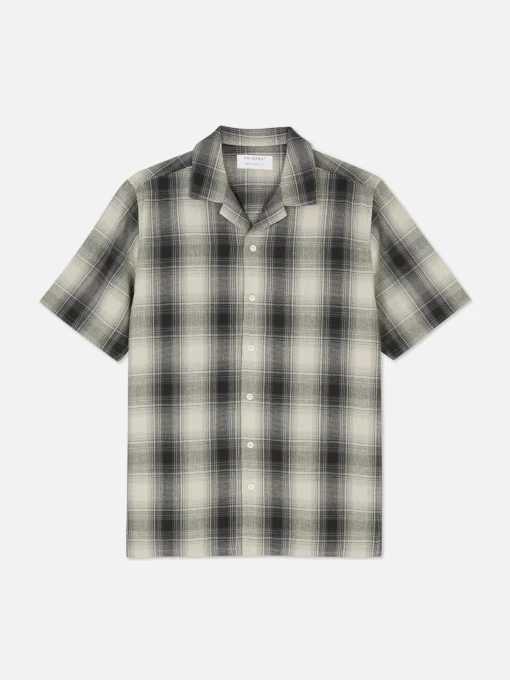 Check Textured Short Sleeve Shirt