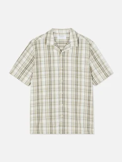 Check Textured Short Sleeve Shirt