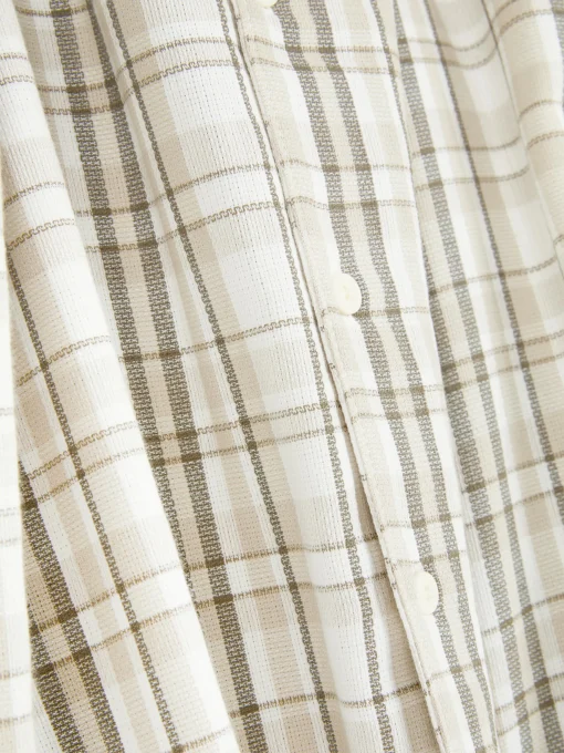 Check Textured Short Sleeve Shirt