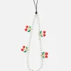 Cherry Beaded Phone Charm