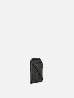 Chevron Quilted Zip Phone Bag