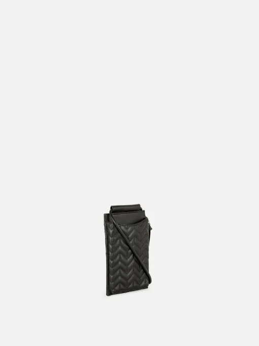 Chevron Quilted Zip Phone Bag