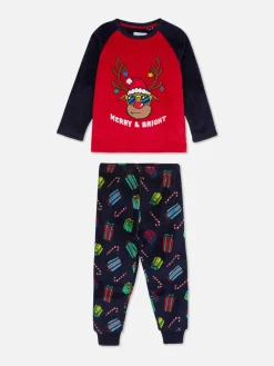 Christmas Reindeer Fleece Pajamas