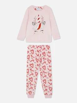 Christmas Unicorn Fleece Pajamas