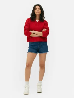 Chunky V-Neck Sweater