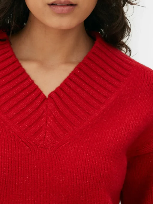 Chunky V-Neck Sweater