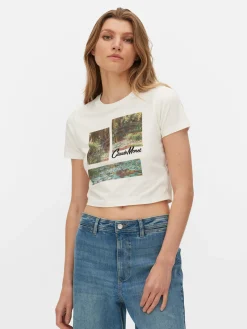 Claude Monet Graphic Cropped T-Shirt