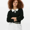 Collared Cable Knit Sweater