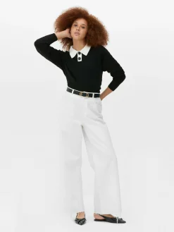 Collared Cable Knit Sweater