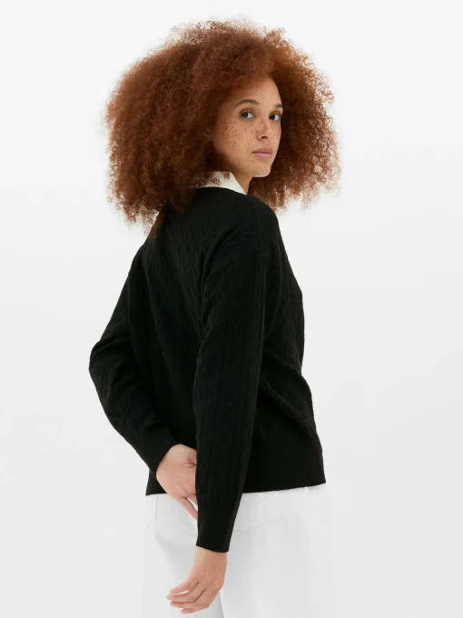 Collared Cable Knit Sweater